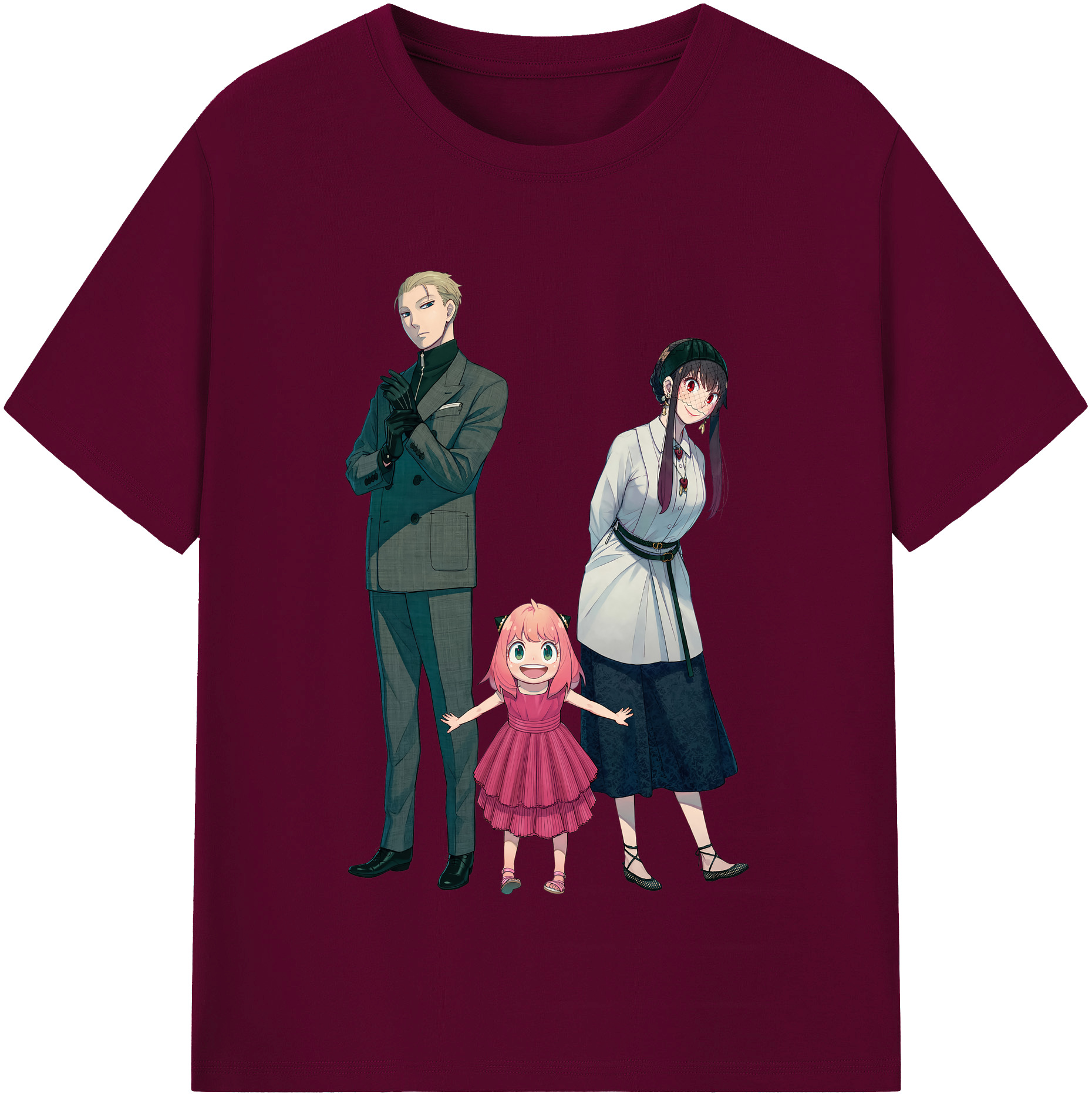 （画像用） SPY×FAMILY间谍家家酒 レディースカジュアルプリントTシャツ（綿100％）